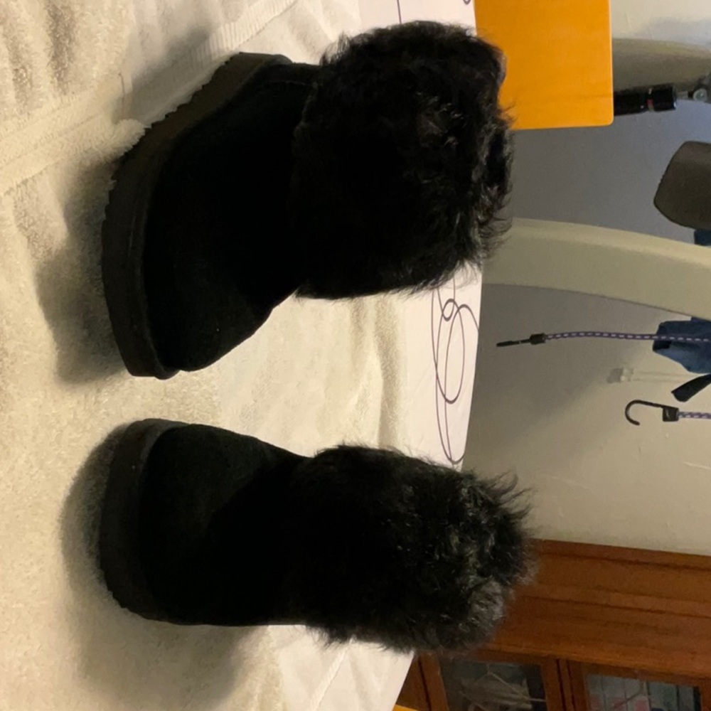 UGG Black Fur-Lined Boots